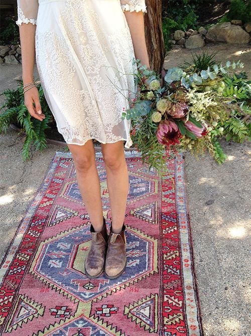 A Persian Rug and an Embroidered Dress // Behind the Scenes: The Faerie-Tale Wedding… Reimagined | JohnnyWas.com Blog #bohobride: 