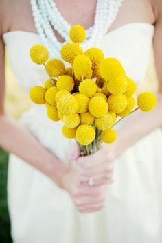 full billy button wedding bouquet shot by BVAPhoto.com