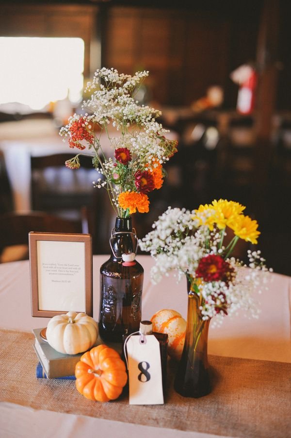hang tag table numbers // photo by June Bug Co. // http://ruffledblog.com/autumnal-texas-wedding: 