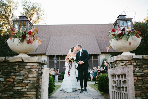 ceremony recessional - photo by Clay Austin Photography http://ruffledblog.com/southern-wedding-with-fashion-decor-elements