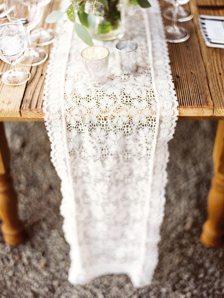 Lace Table Runner | Barn Wedding | Erich McVey Photography:
