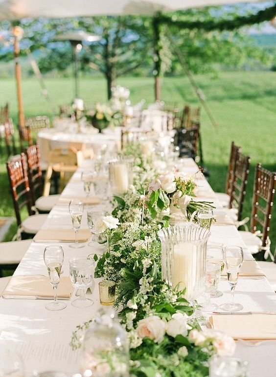 #tablescapes Photography: Lauren Fair Photography - www.laurenfairphotography.com Read More: http://www.stylemepretty.com/2014/08/28/simply-romantic-summer-backyard-wedding/: 