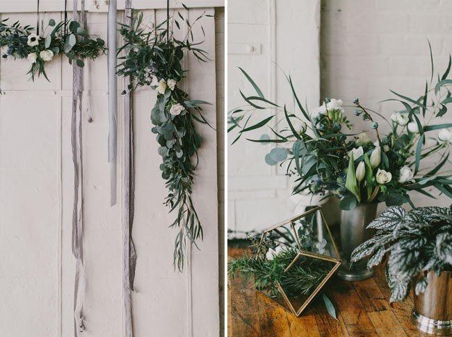 winter garland backdrop