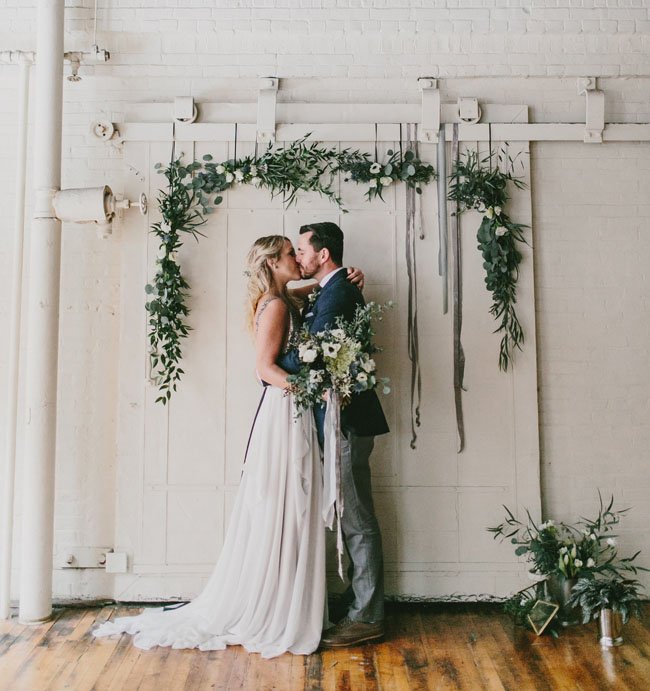 winter garland backdrop