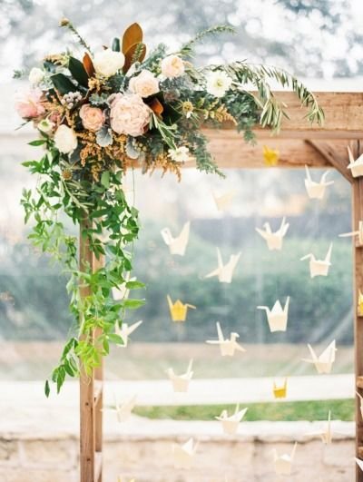Paper crane canopy: http://www.stylemepretty.com/2014/06/11/eclectic-austin-wedding-pastel-hues/ | Photography: Taylor Lord Photography - http://taylorlordphotography.com/: 
